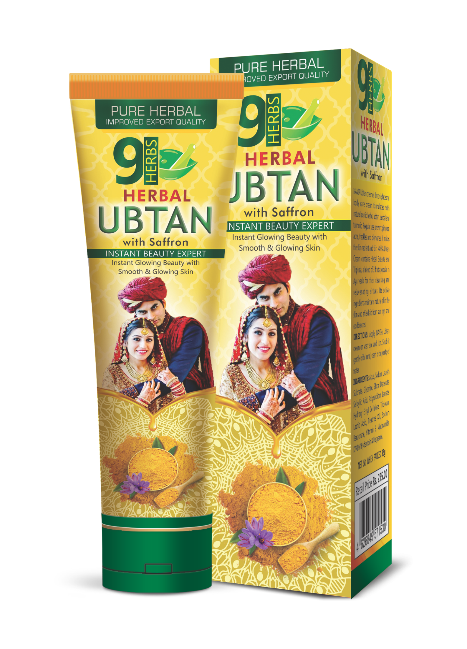 9 Herbs Ubtan with Saffron - 9 HERBS COSMETICS